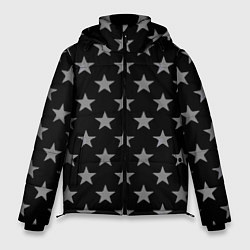 Мужская зимняя куртка Звездный фон черный