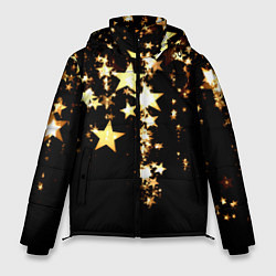 Мужская зимняя куртка Золотые праздничные звезды