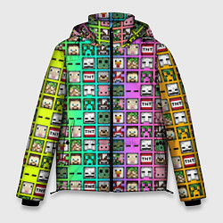 Мужская зимняя куртка Minecraft characters neon