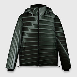 Мужская зимняя куртка Наноброня - чёрные волнообразные пластины