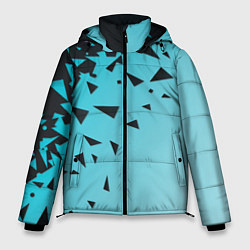 Куртка зимняя мужская Осколки Абстракции, цвет: 3D-черный