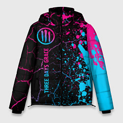 Мужская зимняя куртка Three Days Grace - neon gradient: по-вертикали