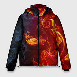 Мужская зимняя куртка Огненный цветок с дымом