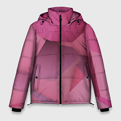 Мужская зимняя куртка Розовые геометрические фигуры