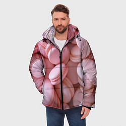 Куртка зимняя мужская Красные и розовые кексы, цвет: 3D-светло-серый — фото 2
