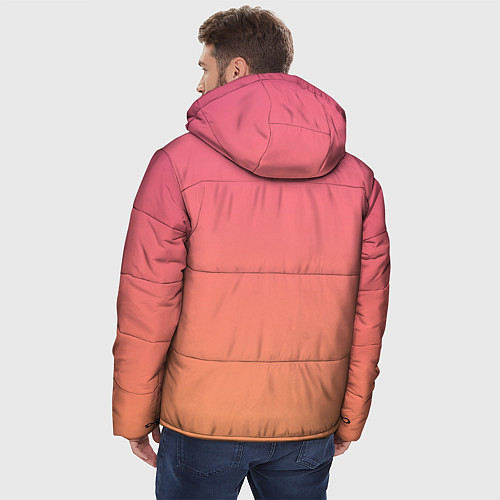 Мужская зимняя куртка Закатное небо / 3D-Красный – фото 4
