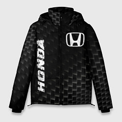 Куртка зимняя мужская Honda карбоновый фон, цвет: 3D-черный