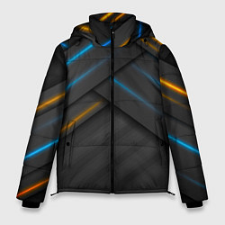 Куртка зимняя мужская Переплетение полос, цвет: 3D-светло-серый
