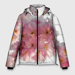 Мужская зимняя куртка Нежно розовая сакура