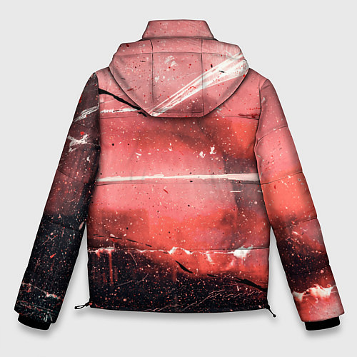Мужская зимняя куртка Красный туман, царапины и краски / 3D-Светло-серый – фото 2