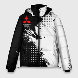 Мужская зимняя куртка Mitsubishi - черно-белая абстракция