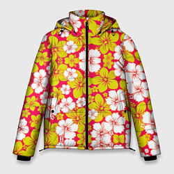Куртка зимняя мужская Hawaiian kaleidoscope, цвет: 3D-красный
