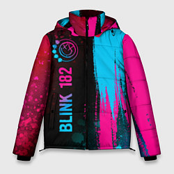 Мужская зимняя куртка Blink 182 - neon gradient: по-вертикали