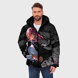 Куртка зимняя мужская Демон контроля : Человек бензопила, цвет: 3D-светло-серый — фото 2