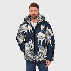 Куртка зимняя мужская Japan carp, цвет: 3D-светло-серый — фото 2