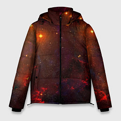 Куртка зимняя мужская Звездная бескрайняя вселенная, цвет: 3D-красный
