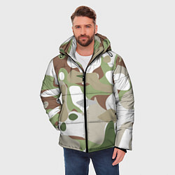 Куртка зимняя мужская Камуфляж зимний лес крупный, цвет: 3D-светло-серый — фото 2
