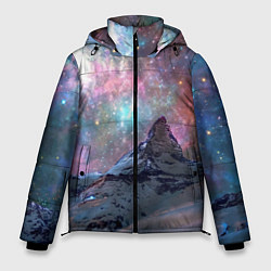 Куртка зимняя мужская Снежная вершина и бесконечное космическое простран, цвет: 3D-светло-серый