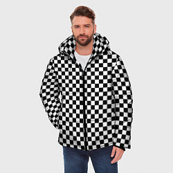 Куртка зимняя мужская Шахматное пано, цвет: 3D-красный — фото 2