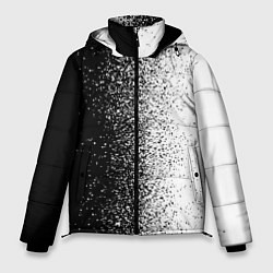 Куртка зимняя мужская Брызги красок - Черно-белый, цвет: 3D-красный
