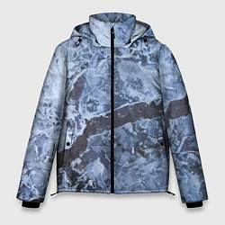 Куртка зимняя мужская Лёд - зимняя текстура, цвет: 3D-красный
