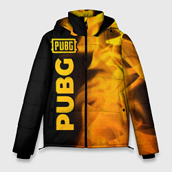 Куртка зимняя мужская PUBG - gold gradient: по-вертикали, цвет: 3D-черный