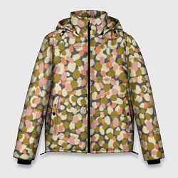 Куртка зимняя мужская Оливье салат, абстрактный паттерн, цвет: 3D-светло-серый