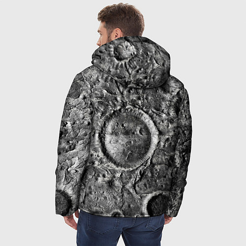 Мужская зимняя куртка Поверхность луны / 3D-Красный – фото 4