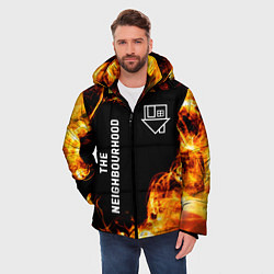 Куртка зимняя мужская The Neighbourhood и пылающий огонь, цвет: 3D-черный — фото 2