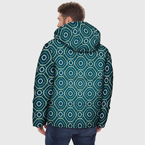 Мужская зимняя куртка Светло-зелёная текстура / 3D-Красный – фото 4