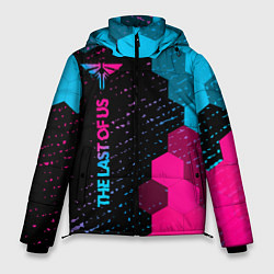 Куртка зимняя мужская The Last Of Us - neon gradient: по-вертикали, цвет: 3D-черный