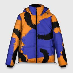 Куртка зимняя мужская Абстрактные крупные полосы, цвет: 3D-светло-серый
