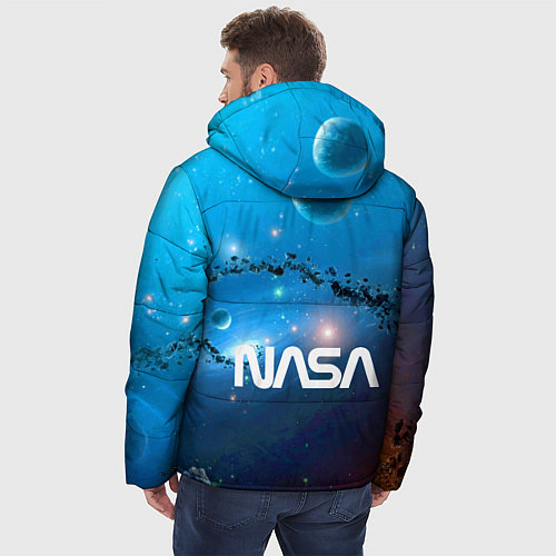 Мужская зимняя куртка Бесконечное космическое пространство - Nasa / 3D-Красный – фото 4
