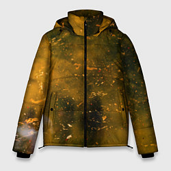 Куртка зимняя мужская Чёрный туман и золотые краски, цвет: 3D-черный