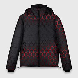 Куртка зимняя мужская Броня из стали красная, цвет: 3D-черный