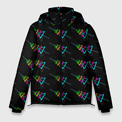 Мужская зимняя куртка Colored triangles