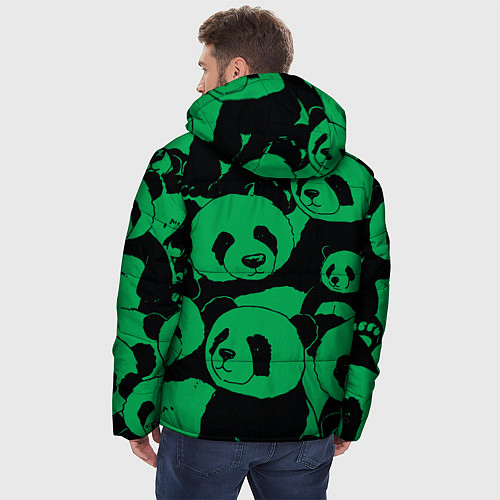 Мужская зимняя куртка Panda green pattern / 3D-Красный – фото 4