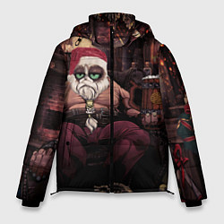 Куртка зимняя мужская Плохой Санта Кот, цвет: 3D-черный