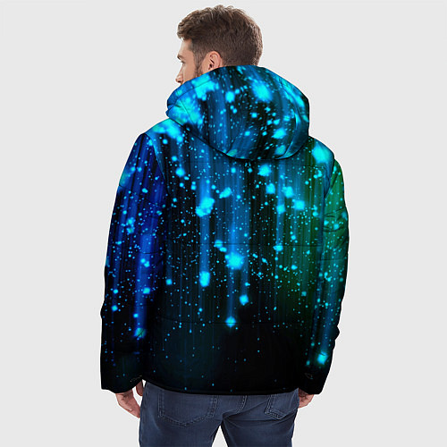 Мужская зимняя куртка Space - starfall / 3D-Красный – фото 4