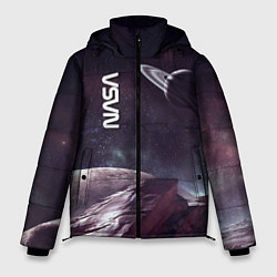 Мужская зимняя куртка Космический пейзаж - Saturn - Nasa