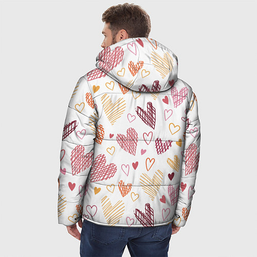 Мужская зимняя куртка Hearts world / 3D-Светло-серый – фото 4