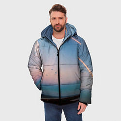 Куртка зимняя мужская Космос и планeты, цвет: 3D-черный — фото 2