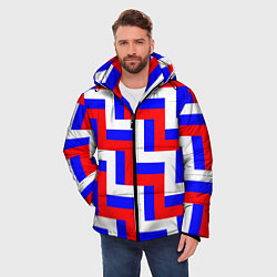Куртка зимняя мужская Плетение триколор, цвет: 3D-черный — фото 2