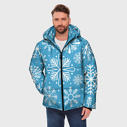 Куртка зимняя мужская Snow in blue, цвет: 3D-черный — фото 2