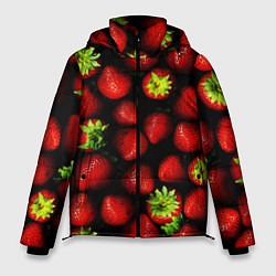 Куртка зимняя мужская Клубничка - ягоды, цвет: 3D-красный