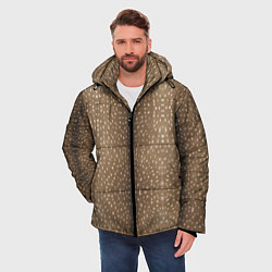 Куртка зимняя мужская Текстура шкуры пятнистого оленя, цвет: 3D-черный — фото 2