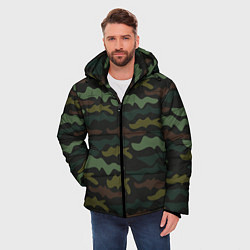 Куртка зимняя мужская Камуфляж хакки, цвет: 3D-черный — фото 2