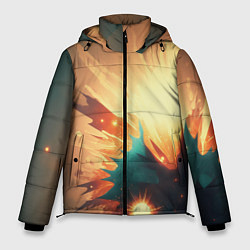 Куртка зимняя мужская Фон - цвета вселенной, цвет: 3D-черный
