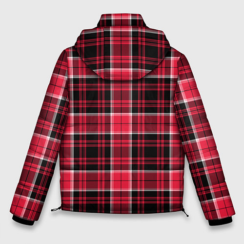 Мужская зимняя куртка Тартан красный / 3D-Светло-серый – фото 2