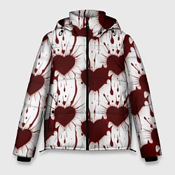 Куртка зимняя мужская Паттерн разбитое сердце, цвет: 3D-светло-серый